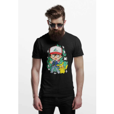 D&B Férfi Unisex Póló PC00023 Pokemon Fekete-Méret 5XL férfi póló