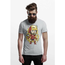 D&B Férfi Unisex Póló PC00025 Iron Man Szürke-Méret 5XL férfi póló