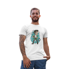 D&B Férfi/Unisex Póló PC00027 Ace Ventura Fehér-Méret XL férfi póló