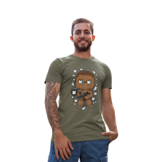  D&B Férfi/Unisex Póló PC00030 Chewbacca Katonai zöld-Méret 5XL