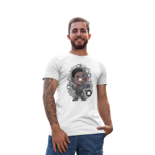 D&B Férfi/Unisex Póló PC00032 Cyborg Fehér-Méret XL férfi póló