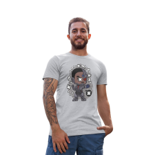 D&B Férfi/Unisex Póló PC00032 Cyborg Szürke-Méret 3XL férfi póló
