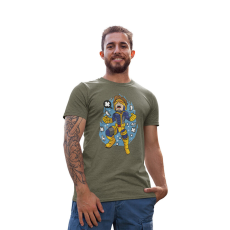  D&B Férfi/Unisex Póló PC00033 Cyclop Katonai zöld-Méret M
