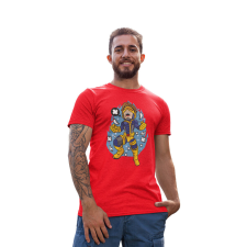 D&B Férfi/Unisex Póló PC00033 Cyclop Piros-Méret 2XL férfi póló