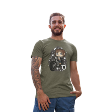  D&B Férfi/Unisex Póló PC00034 Daryl Dixon Katonai zöld-Méret L
