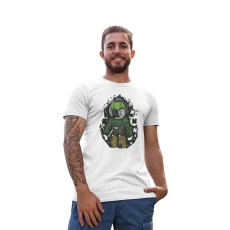  D&B Férfi/Unisex Póló PC00036 Doom Guy Fehér-Méret M