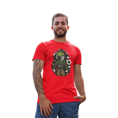  D&B Férfi/Unisex Póló PC00036 Doom Guy Piros-Méret 4XL