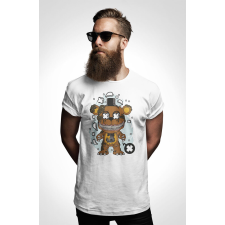D&B Férfi/Unisex Póló PC00041 Fredy Bear Fehér-Méret 2XL férfi póló