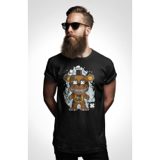  D&B Férfi/Unisex Póló PC00041 Fredy Bear Fekete-Méret 3XL