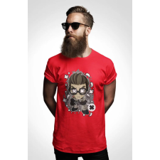 D&B Férfi/Unisex Póló PC00045 Ghost Buster Piros-Méret XL férfi póló
