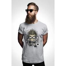  D&B Férfi/Unisex Póló PC00045 Ghost Buster Szürke-Méret 4XL