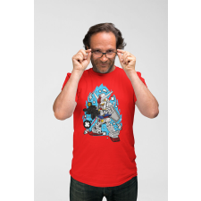 D&B Férfi/Unisex Póló PC00049 Gundam Piros-Méret M férfi póló