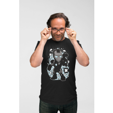  D&B Férfi/Unisex Póló PC00052 Iron Man Black Fekete-Méret S