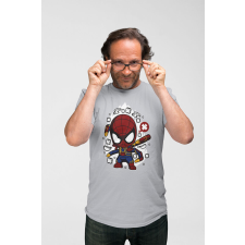 D&B Férfi/Unisex Póló PC00053 Iron Spider Szürke-Méret 2XL férfi póló