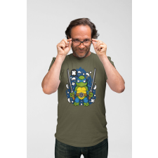 D&B Férfi/Unisex Póló PC00063 Leonardo Katonai zöld-Méret 4XL férfi póló