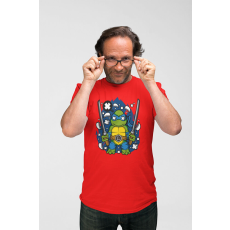  D&B Férfi/Unisex Póló PC00063 Leonardo Piros-Méret 4XL