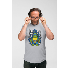 D&B Férfi/Unisex Póló PC00063 Leonardo Szürke-Méret 4XL