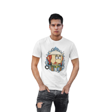 D&B Férfi/Unisex Póló PC00077 Obelix Fehér-Méret 2XL férfi póló