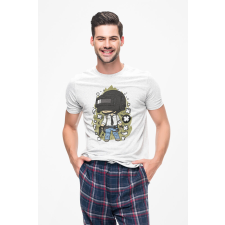 D&B Férfi/Unisex Póló PC00087 PubG Fehér-Méret 4XL férfi póló