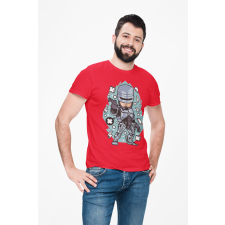 D&B Férfi/Unisex Póló PC00092 Robocop Piros-Méret XL férfi póló