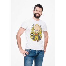  D&B Férfi/Unisex Póló PC00096 Saitama Fehér-Méret 5XL