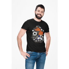 D&B Férfi/Unisex Póló PC00097 SamuraiX Fekete-Méret XL férfi póló