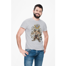 D&B Férfi/Unisex Póló PC00099 Shao Khan Szürke-Méret 3XL férfi póló