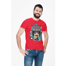  D&amp;B Férfi/Unisex Póló PC00100 Slash Piros-Méret 2XL férfi póló