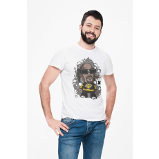  D&B Férfi/Unisex Póló PC00101 Snopp Dog Fehér-Méret 2XL