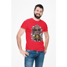 D&B Férfi/Unisex Póló PC00101 Snopp Dog Piros-Méret 4XL férfi póló