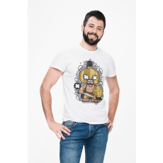  D&B Férfi/Unisex Póló PC00103 Spartan Fehér-Méret L