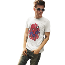  D&amp;B Férfi/Unisex Póló PC00105 Spiderman Fehér-Méret S férfi póló
