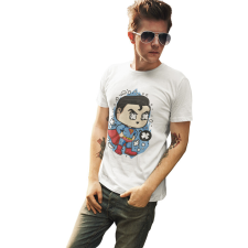 D&B Férfi/Unisex Póló PC00107 Superman Fehér-Méret L férfi póló