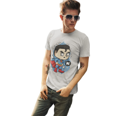  D&B Férfi/Unisex Póló PC00107 Superman Szürke-Méret 4XL
