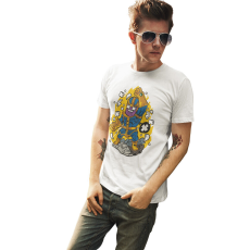  D&B Férfi/Unisex Póló PC00109 Thanos Fehér-Méret L