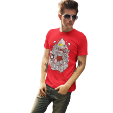  D&B Férfi/Unisex Póló PC00114 Ultraman Piros-Méret L