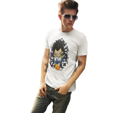 D&B Férfi/Unisex Póló PC00115 Vegeta Fehér-Méret L férfi póló