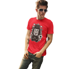 D&B Férfi/Unisex Póló PC00116 Vendetta Piros-Méret L férfi póló