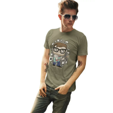 D&B Férfi/Unisex Póló PC00120 Weezer Katonai zöld-Méret XL férfi póló