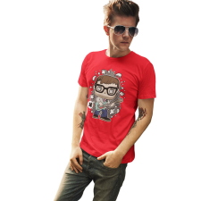 D&B Férfi/Unisex Póló PC00120 Weezer Piros-Méret 4XL férfi póló