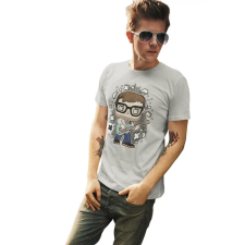 D&B Férfi/Unisex Póló PC00120 Weezer Szürke-Méret M férfi póló