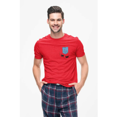  D&B Férfi/Unisex Póló PO00003 Aquarium Pocket Piros-Méret 4XL