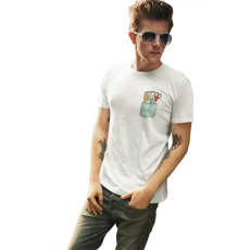  D&B Férfi/Unisex Póló PO00004 Be Awesome Pocket Fehér-Méret XL