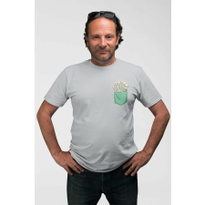 D&B Férfi/Unisex Póló PO00010 Dollar Pocket Szürke-Méret S férfi póló