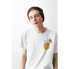 D&B Férfi/Unisex Póló PO00013 Ghost Pocket Fehér-Méret 4XL férfi póló