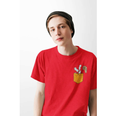  D&B Férfi/Unisex Póló PO00013 Ghost Pocket Piros-Méret 3XL