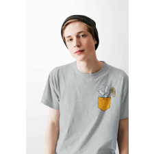 D&B Férfi/Unisex Póló PO00013 Ghost Pocket Szürke-Méret 4XL férfi póló