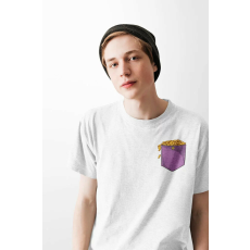  D&B Férfi/Unisex Póló PO00014 Golden Coins Pocket Fehér-Méret 3XL