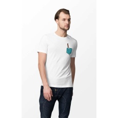  D&B Férfi/Unisex Póló PO00018 Knife Pocket Fehér-Méret S