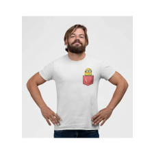 D&B Férfi/Unisex Póló PO00020 Minion Pocket Fehér-Méret S férfi póló